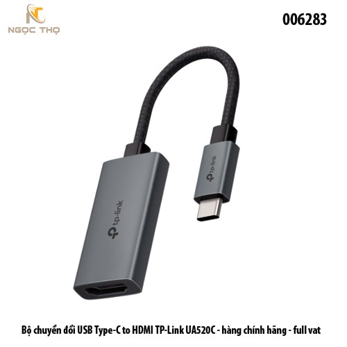 Bộ chuyển đổi USB Type-C sang HDMI TP-Link UA520C – Hỗ trợ 4K@60Hz – Plug & Play – Chính hãng Full VAT