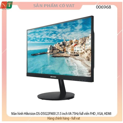 Màn hình Hikvision DS-D5022FN00 21.5 inch VA 75Hz full viền FHD , VGA, HDMI - Hàng chính hãng - full vat