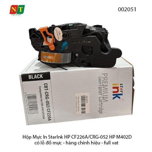 Hộp Mực In 26A / 052 HP M402D / M402n / M402dn / M402dw / M426 có lỗ đổ mực và đổ thải - full vat – Chính hiệu – Starink