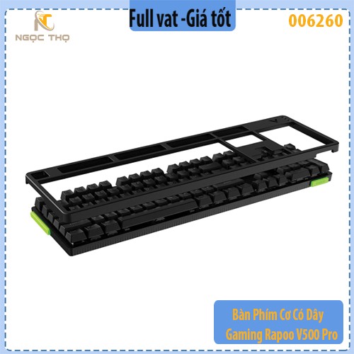 Bàn Phím Cơ Có Dây Gaming Rapoo V500 Pro V2 – Black – Blue Switch – Fullsize 104 Phím – Hàng Chính Hãng - full vat