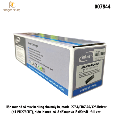 Hộp mực in Inknet HP P1560 / 1606 (CE278A / CRG328) – 2K trang – 78A – Chính hiệu – Full VAT
