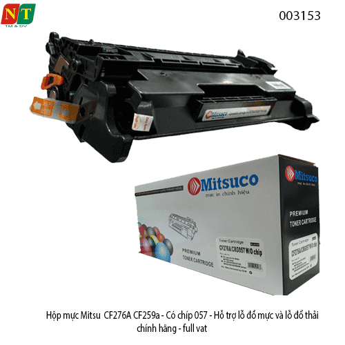 Hộp mực Mitsuco CF276A / CF259A – Có chip 057 / 76A – Hỗ trợ lỗ đổ mực & đổ thải – Full VAT