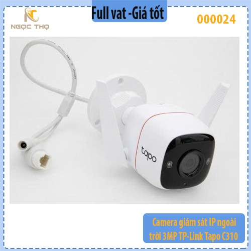 Camera IP ngoài trời TP-Link Tapo C310 – 3MP (2304×1296) – Wi-Fi/LAN – IR 30m – Đàm thoại 2 chiều - chính hãng