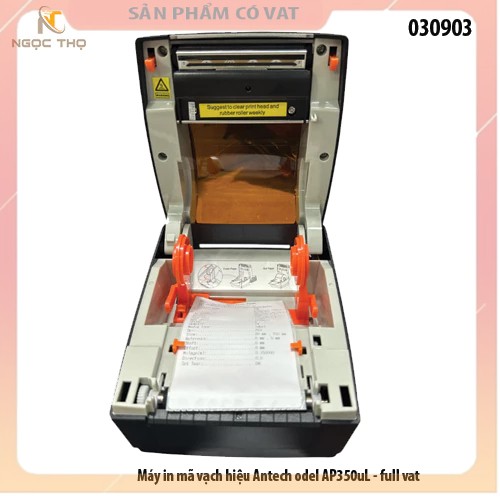 Máy in mã vạch hiệu Antech model AP350uL - full vat ( hỗ trợ khổ giấy k80 , A6, A7)