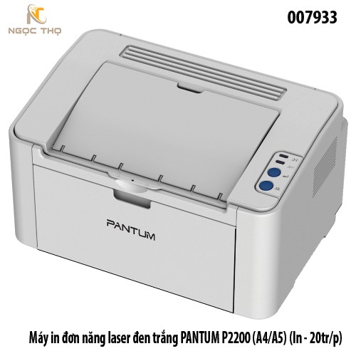 Máy in laser đơn năng đen trắng Pantum P2200 – Máy in laser đen trắng 20ppm, kết nối USB – Chính hãng