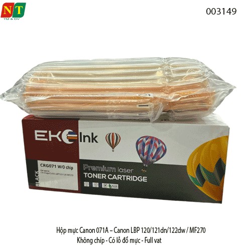 Hộp mực Canon 071A – Canon LBP 120/121dn/122dw / MF270 - Không chíp - Có lỗ đổ mực - Full vat