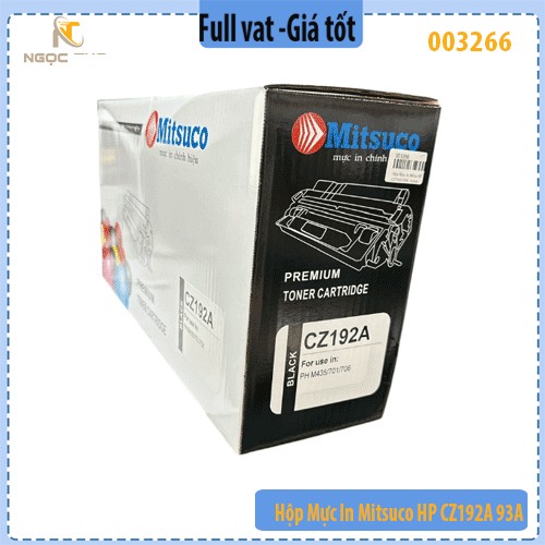 Hộp Mực In Mitsuco HP CZ192A (92A/93A) – Cho HP M435nw / M701 / M706 – Chính Hiệu – Full VAT