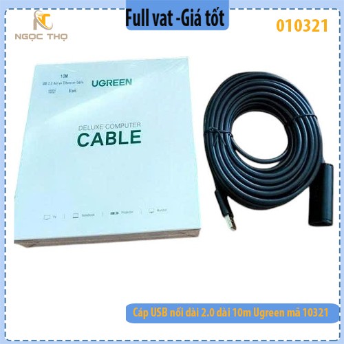 Cáp USB Nối Dài 10m Có Chip Khuếch Đại UGREEN 10321 – Chính hãng