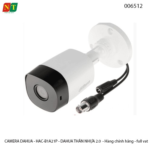 Camera Dahua HAC-B1A21P 2.0MP – Thân nhựa – HDCVI – Full HD 1080P – Chính hãng – Hàng mới 100% – Có VAT