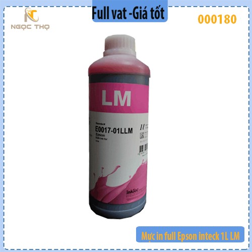 Mực in full InTeck 1L – Màu đỏ nhạt - LM - dùng cho máy in phun Epson - Chính hiệu Inteck- Full vat
