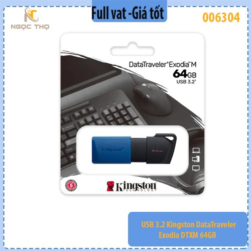 USB 3.2 Kingston DataTraveler Exodia (DTXM) 64GB – Chính hãng – Full VAT