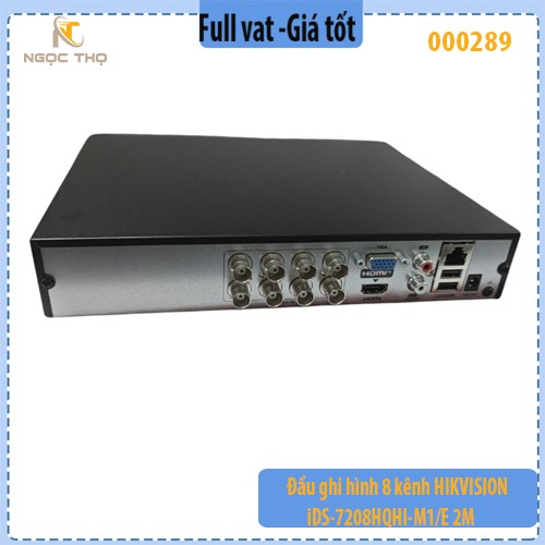 Đầu ghi HIKVISION iDS-7208HQHI-M1/E – 8 kênh TVI AI AcuSense – Chính hãng, Full VAT
