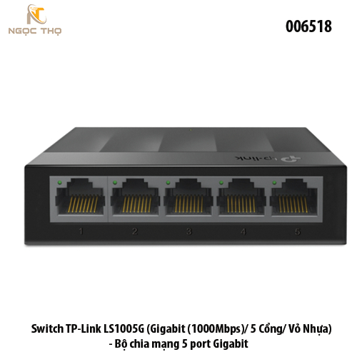 Switch TP-Link LS1005G – Bộ Chia Mạng TPlink 5 Cổng Gigabit 10/100/1000Mbps – Vỏ Nhựa – Nhỏ Gọn, Tiết Kiệm Điện