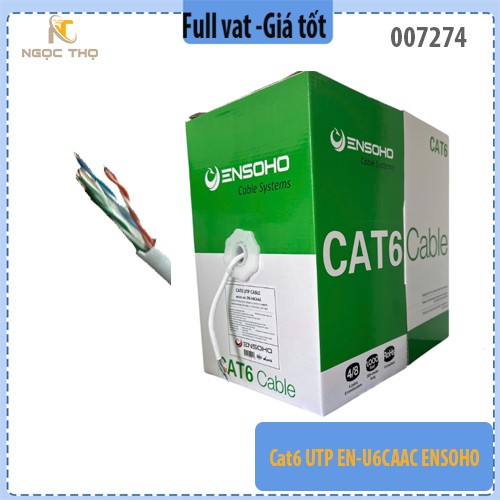 Dây mạng Cat6 UTP EN-U6CAAC ENSOHO – Chính hiệu, full VAT