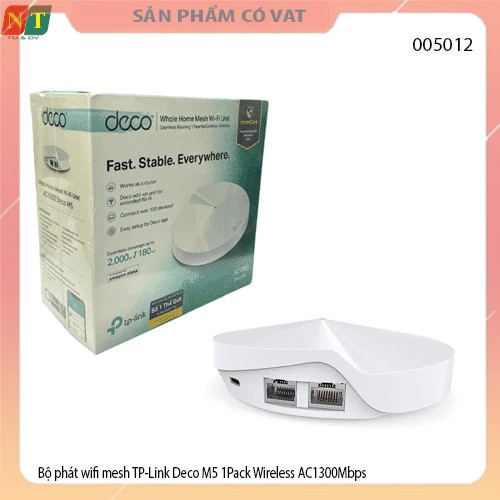Bộ phát wifi mesh TP-Link Deco M5 1Pack Wireless AC1300Mbps - Chính hãng - Full vat
