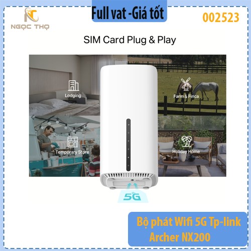 Bộ phát Wi-Fi 5G TP-Link Archer NX200 – Router 5G AX1800 Wi-Fi 6, Gigabit, Băng tần kép – Hàng chính hãng – Full VAT