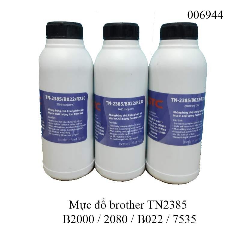 Combo 10 lọ Mực đổ brother TN2385 / B2000 / 2080 / B022 / 7535 / 2240 - Mực nạp brother TN2385-Tặng kèm 01 nắp đổ mực
