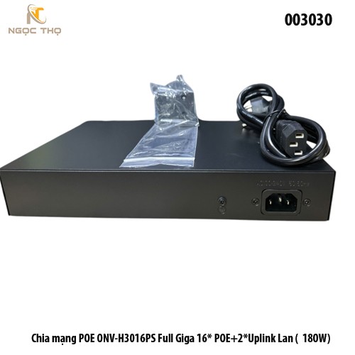 Chia mạng POE ONV-H3016PS 16 cổng Gigabit POE + 2 uplink (180W) | Switch POE ONV-H3016PS chính hãng giá rẻ