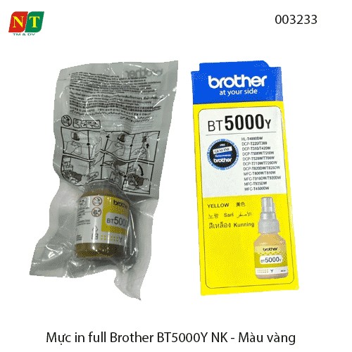 Mực in Brother BT5000Y NK – Màu Vàng – Hàng nhập khẩu – Full VAT
