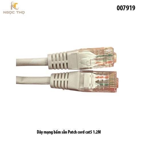 Dây mạng bấm sẵn Cat5e 1.2m – Đúc sẵn 2 đầu RJ45 – Cắm là dùng