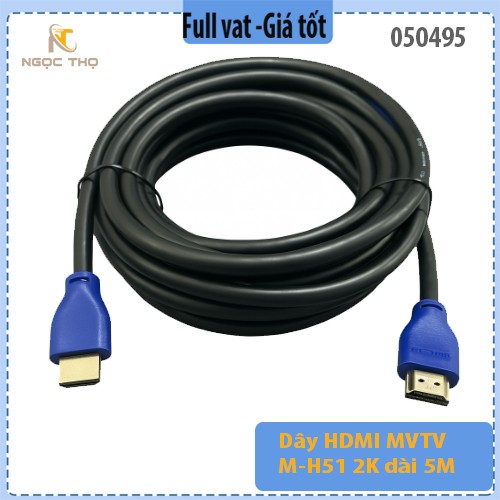 Dây HDMI MVTV M-H51 2K Dài 5M – Chính Hiệu, Giá Tốt, Hỗ Trợ Độ Phân Giải 2K