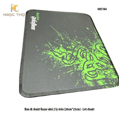 Bàn di chuột Razer 20×25cm – dày 2mm, khâu viền 360°, vải in nhiệt, đế cao su – Hàng zin – Full VAT