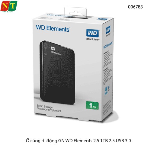 Ổ Cứng Di Động WD Elements 1TB 2.5" – USB 3.0 – Chính Hãng Western Digital – BH 2 Năm - full vat