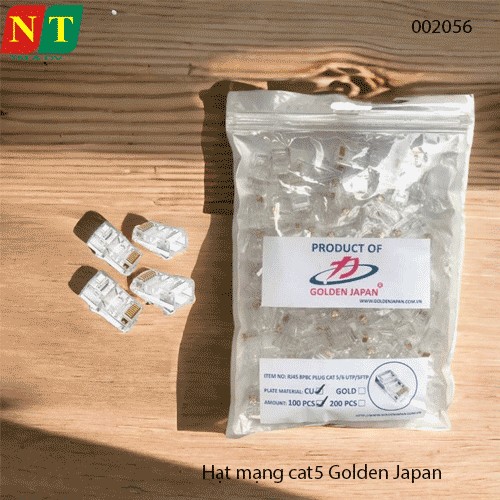 Túi Hạt mạng ONV Cat5 RJ45 nhựa PVC tốt, đầu hạt đồng, Túi 100 hạt - Hàng chính hãng