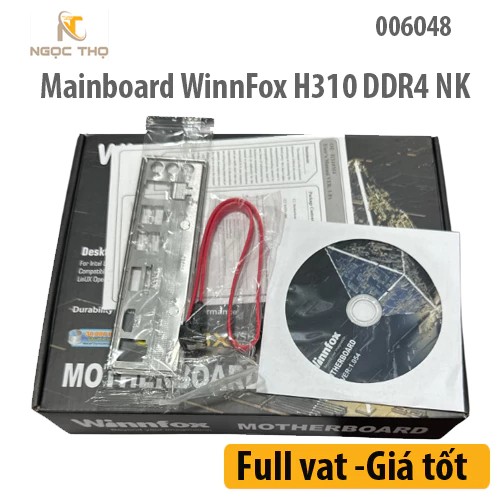 Mainboard WinnFox H310 DDR4 NK, Chipset Intel H310, Socket 1151, Hỗ trợ DDR4, VGA onboard (HDMI, D-Sub), Micro-ATX