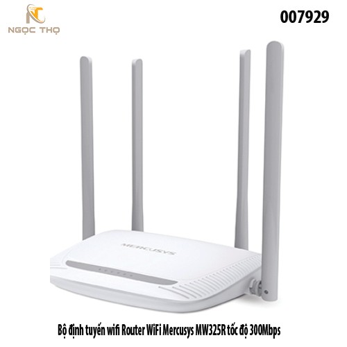 Bộ định tuyến wifi Router WiFi Mercusys MW325R tốc độ 300Mbps - Dễ dàng cài đặt - Vùng phủ sóng rộng - Bảo hành 2 năm