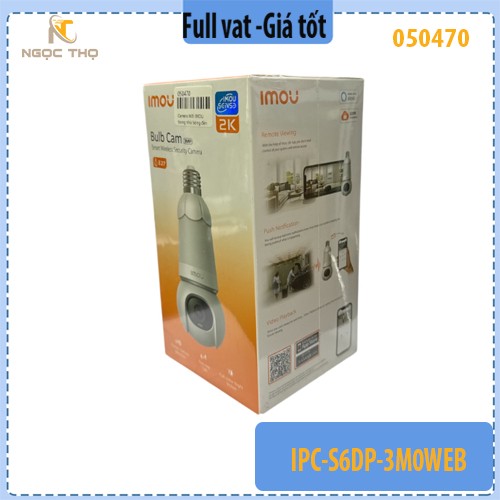 Camera Wifi IMOU trong nhà bóng đèn 3MP IPC-S6DP-3M0WEB