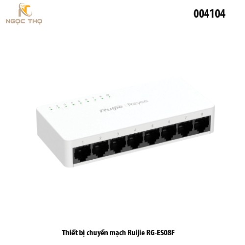 Thiết bị chuyển mạch Ruijie RG-ES08F – 8× Fast Ethernet (10/100Mbps) – Plug & Play, EEE tiết kiệm điện – Chính hãng