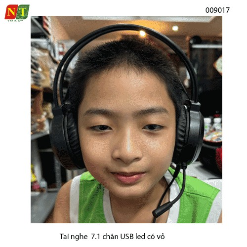Tai nghe Gaming 7.1 LED 7 màu – USB – Chụp tai da êm – Dây bọc dù 2m – Chuyên phòng net – BH 6 tháng - full vat