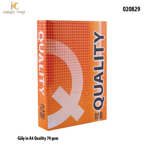 Thùng giấy in A4 Quality 70gsm – Trắng sáng, láng mịn – 5 ream/thùng (2500 tờ) – Dùng cho máy in/photocopy – Full VAT
