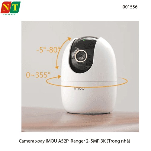 Camera WiFi IMOU Ranger 2 5MP A52P (IPC-A52P) – Xoay 360° – Đàm thoại 2 chiều – WiFi 6 – Chính hãng – Full VAT