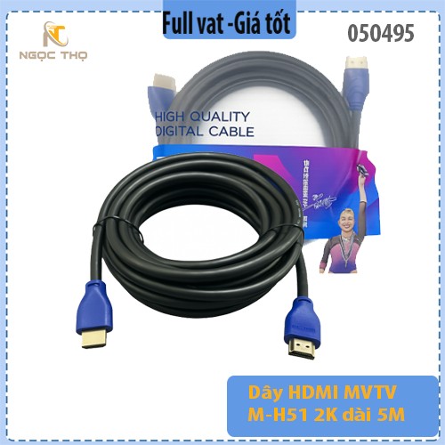 Dây HDMI MVTV M-H51 2K Dài 5M – Chính Hiệu, Giá Tốt, Hỗ Trợ Độ Phân Giải 2K