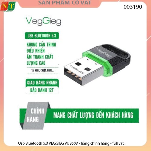 Usb Bluetooth 5.3 VEGGIEG VUB503 - hàng chính hãng - full vat