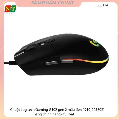 Chuột Logitech Gaming G102 gen 2 mầu đen ( 910-005802) - hàng chính hãng - full vat