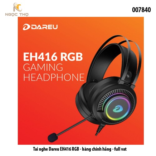 Tai Nghe Gaming DareU EH416 RGB – Giả Lập 7.1 – USB – Hàng Chính Hãng – Full VAT