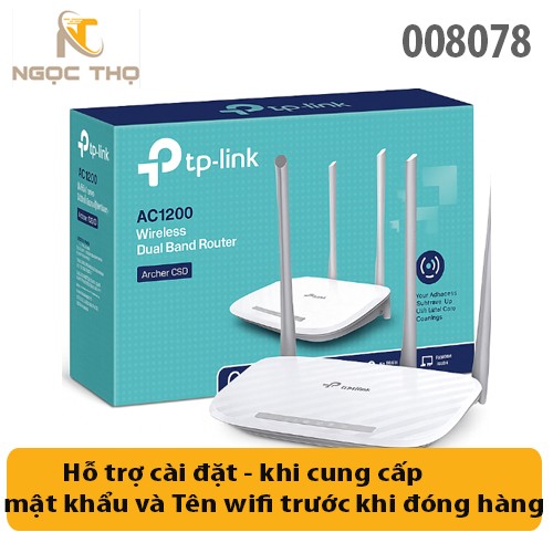 Bộ Phát WiFi TP-Link Archer C50 – Router WiFi Chuẩn AC1200 Dual Band – 4 Ăng-ten Ngoài – Sóng Mạnh - hàng chính hãng.