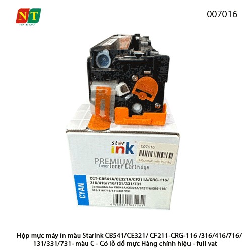 Hộp mực màu Starink – Cyan (C) CB541A / CE321A / CF211A – Canon CRG-116C/316C/416C/716C/131C/331C/731C - chính hiệu