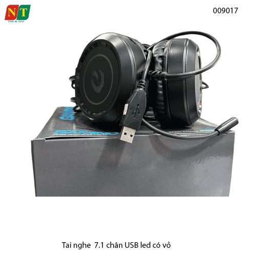 Tai nghe Gaming 7.1 LED 7 màu – USB – Chụp tai da êm – Dây bọc dù 2m – Chuyên phòng net – BH 6 tháng - full vat