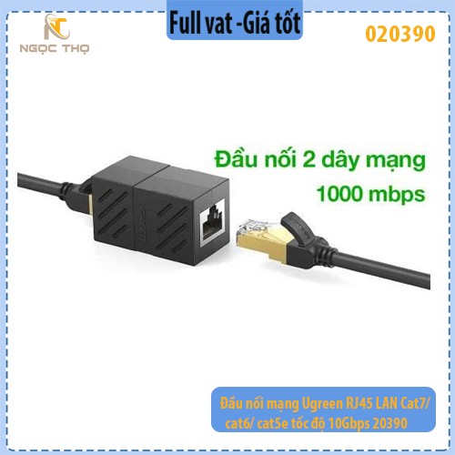 Đầu nối mạng Ugreen RJ45 LAN Cat7 / Cat6 / Cat5e 10Gbps (20390) – Chính hãng – Full VAT