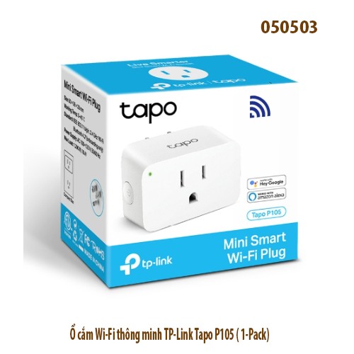 Ổ Cắm Wi-Fi Thông Minh TP-Link Tapo P105 (1-Pack) - Mini – Điều khiển qua app / giọng nói – Away Mode – Chính hãng
