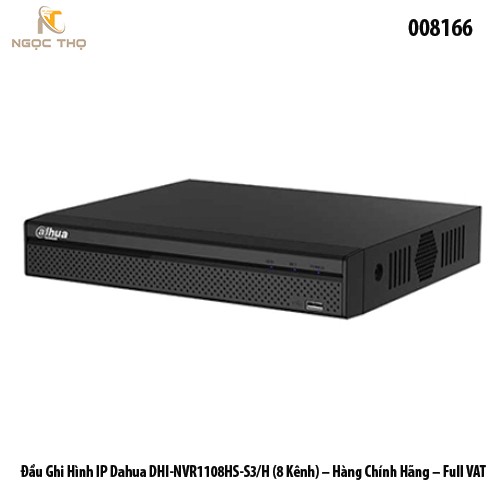 Đầu Ghi Hình IP Dahua DHI-NVR1108HS-S3/H / 1108HS - (8 Kênh) – Chính Hãng – Full VAT