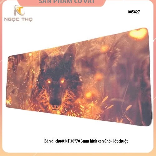 Bàn di chuột NT 30*70 3mm hình con Chó - lót chuột