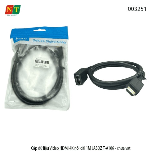 Dây nối dài HDMI 4K nối dài 1M JASOZ T-A186 - Cáp nối dài HDMI 4K nối dài 1M JASOZ T-A186 - chính hãng - full vat