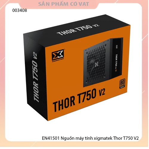 Nguồn máy tính xigmatek Thor T750 V2 750w - XIGMATEK THOR T750 v2 750W (EN41501) - 80PLUS BRONZE, 100% CÁP DẸT ĐEN