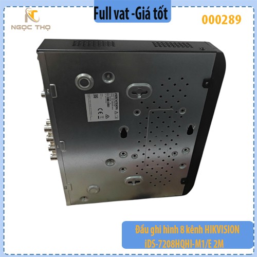 Đầu ghi HIKVISION iDS-7208HQHI-M1/E – 8 kênh TVI AI AcuSense – Chính hãng, Full VAT