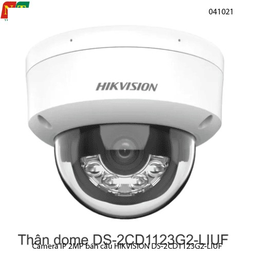 Camera IP Hikvision DS-2CD1123G2-LIUF – Dome 2MP Full HD – Poe - Smart Hybrid Light có màu ban đêm – Tích Hợp Micro